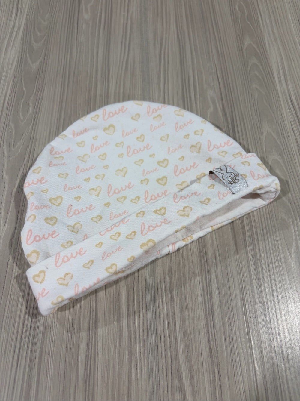 7/$20 Honey Bunny Love Printed Cotton Beanie Hat 0-6 Months